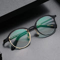 0053 2023 New High Quality Glasses Titanium Frame Stylish Personality Irregular Orange Gold Design Glasses Frame Men's