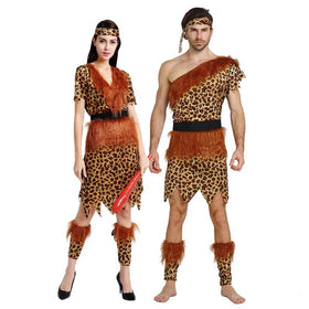 Female Party Role Play Stone Age Leopard Print Jungle Caveman Costume ACDG-021