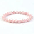 Wholesale Genuine Madagascar Pink Rose Quartz Stone Bracelet Faceted Smooth Gemstone Crystal Bracelets Stone for Women