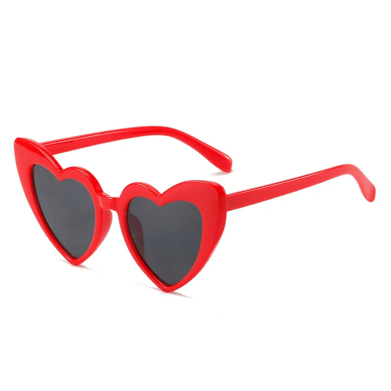 Sunglasses Adult Fashion Lady Peach Sun Glasses Heart Shape Plastic Women Sunglasses
