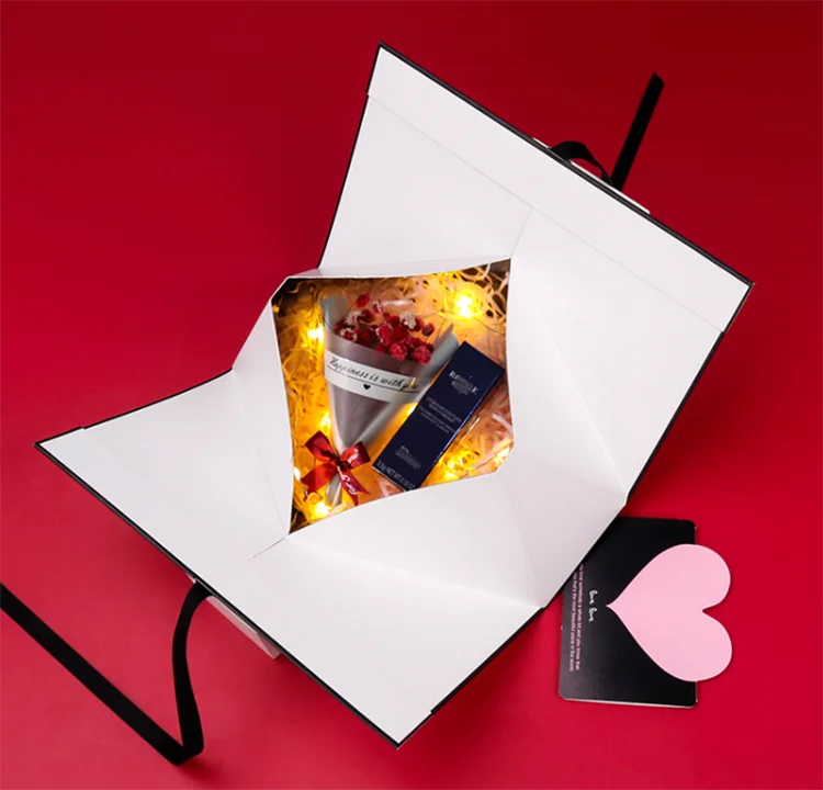 Custom Fashion Your Own Logo Print Cosmetics Luxury Gift Shopping Paper Bags With Ribbon