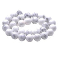 Natural White Howlite Round Beads Gemstone Loose Beads for Jewelry Making