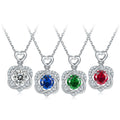 JS05O Abiding Fine Jewelry Sapphire Ruby Gemstone Jewellery Gold Plated Sterling Silver Custom Moissanite Pendant Women
