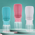 Multifunctional Leakproof Feeder Pet  Water Bottle Foldable Plastic Dog Water Drinker Bowl Outdoor Drinking Pet Portable Cup