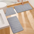 Wholesale Soft Eco-Friendly 3-Piece Memory Foam Coral Fleece Anti-slip Modern Bathroom Mats Custom Color Options Home Hotel Use