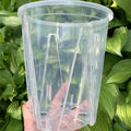 Garden Supplies  Factory Cheap Plastic clear Orchid Tall Pot clear Nursery Pot with Outer Pot