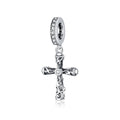 925 Sterling Silver Vintage Cross Pendant Charm Silver Plated DIY Bracelet Necklace Accessory for Original Snake Bracelet BSC313