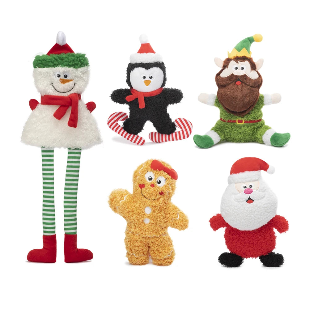 2022 Wholesale OEM&ODM Custom Squeaky Dog Toy Plush Material Christmas Plush Dog Toys for Christmas