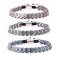 New Design Hot Selling Waterproof Custom logo Arrow Natural Stone Matte Hematite Beaded Adjustable Bracelet Male Female