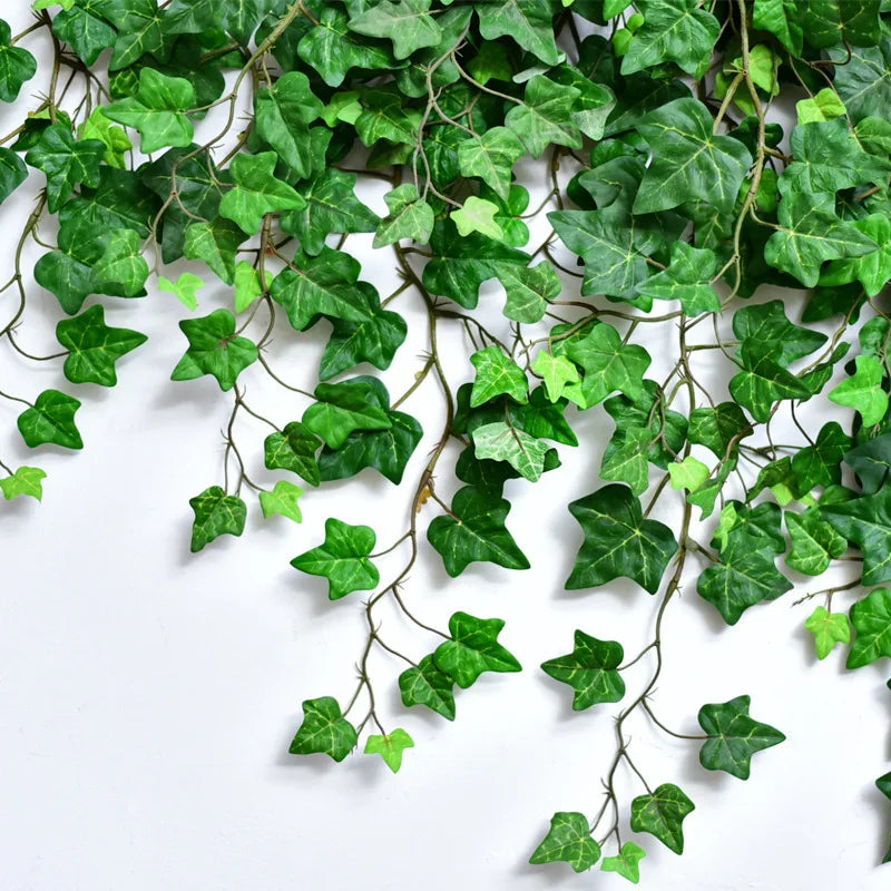 S0261 Anti-Fire Artificial Leaf Decorative Flower Colgantes Green Radish Begonia Vine Garland Silk Leaves Hanging Flower Leaves