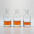 Wholesale 50ml 100ml 200ml 375ml 500ml 700ml 750 ml 1liter Spirits Vodka Gin Liquor Round Tequila Wine Glass Bottles With Corks