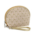 Custom Straw Make up Toiletry Bag with Removable Wrist Strap for Women Portable Straw Beauty Pouch Bag Supplier