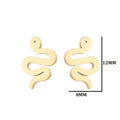 Wholesale Tiny Snake Charm Stainless Steel Stud Earrings Jewelry Earring Women Supplier