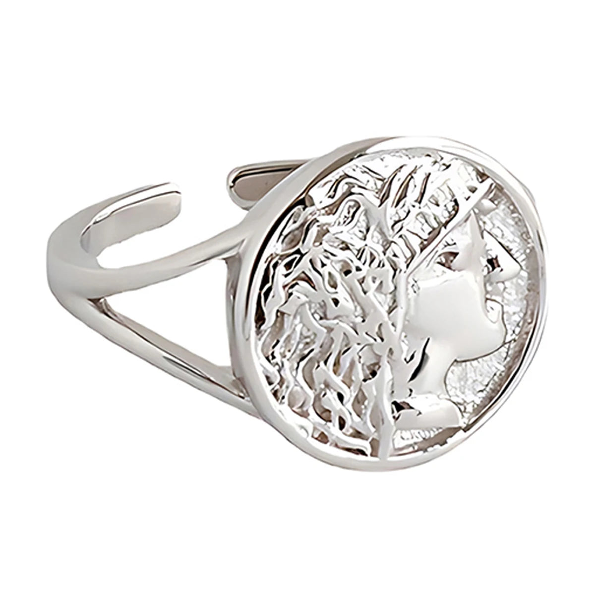 Fine Hammered Signet Rings for Women 925 Sterling Silver Fashion Adjustable Statement Ring Men Designer Custom Jewelry