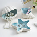 Creative Conch Shell Ceramic Metal Handcrafted Small Jewelry Storage Cabinet with Customizable Logo & Packing