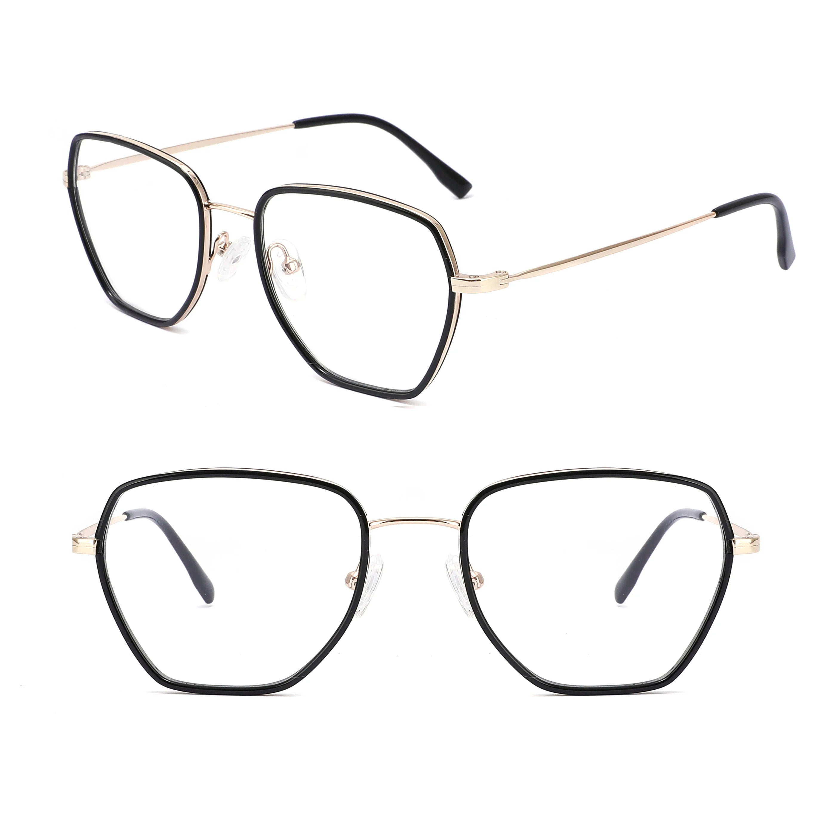China Wholesale Custom Fashion Titanium Eyeglasses Frames Metal Optical Glasses
