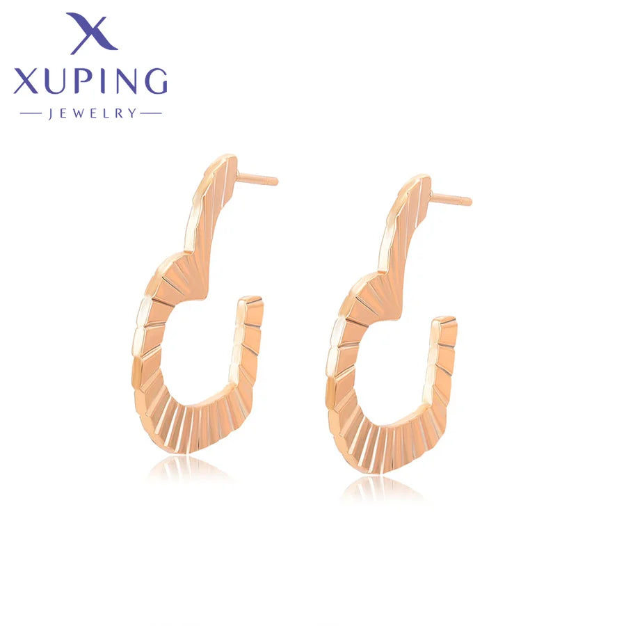 X000775460 xuping Jewelry Elegant 18k Gold Plated Fashion Simple Earring  Women Earrings