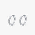 Ailmay Real 925 Sterling Silver Simple Clear Zircon Earrings for Women Minimalist Fine Hypoallergenic Jewelry New Style