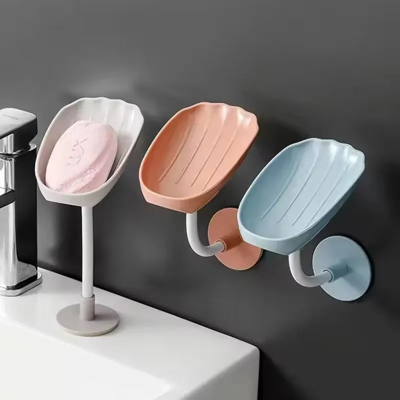 Self Draining and Self Absorbing Soap Box Creative Bathroom Supplies Tray Soap Holder Rack   Movable Sucker Soap Box