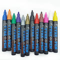 Flysea Premium Paint Pen Multi-colors Waterproof Tire Marker Pens for Car Tire Lettering Made in Japan (12 Pack)