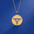 Myshape Firefly Logo Ellie Pendant Necklace Stainless Steel Y2k Insect Necklace Women Men Vintage Dogtag Choker Jewelry Gift