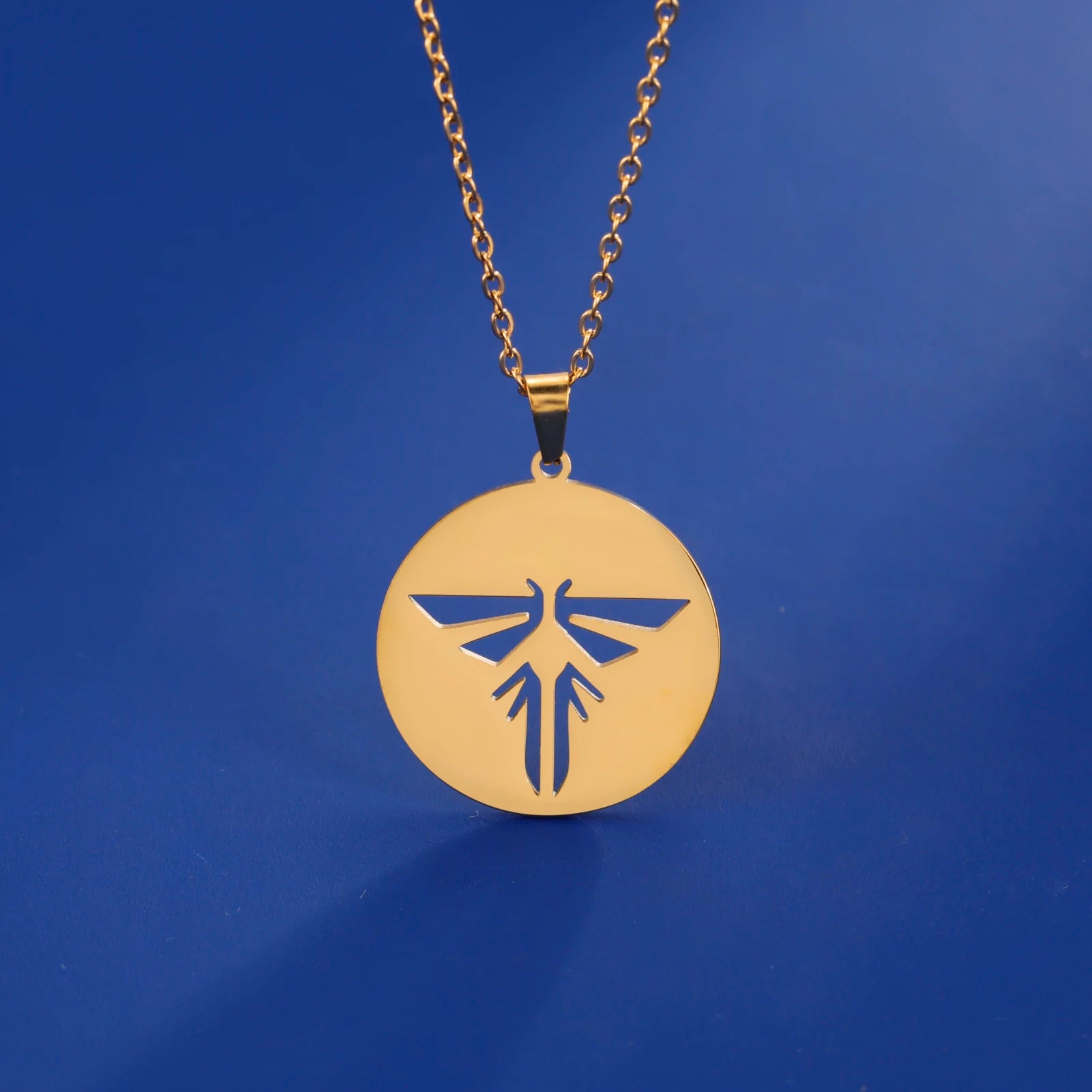 Myshape Firefly Logo Ellie Pendant Necklace Stainless Steel Y2k Insect Necklace Women Men Vintage Dogtag Choker Jewelry Gift