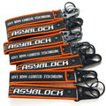 Custom Logo Car Brand Remove Embroidery Carabiner Keychain in Red Color Before Woven Keystrap Gift Flight Carabiner Keychains