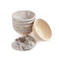 Hand Woven 9" 10" Inch Round Rattan Basket Sourdough Rising Fermentation Basket Round Banneton Bread Proofing Basket