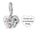 Fit Original Brand Charm Bracelet 925 Sterling Silver  Dog Paw Infinity Rainbow Zircon Bead for Jewelry Making 2022