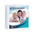 White Twin Waterproof Mattress Cover Breathable Knitted Fabric Stretchable Pockets Queen Single Bed Protection Pad