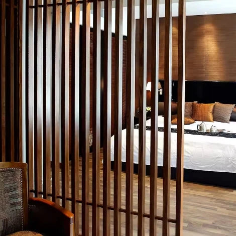 Factory Direct Sale Partition Wall 90*45mm Wpc Hollow square Column Timber Tube