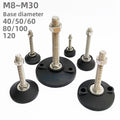 Leveling Feet Support Foot with Stainless Bolt M8-M30 Nylon Base Diameter40-120mm for Conveyor Belt Machinery Installation