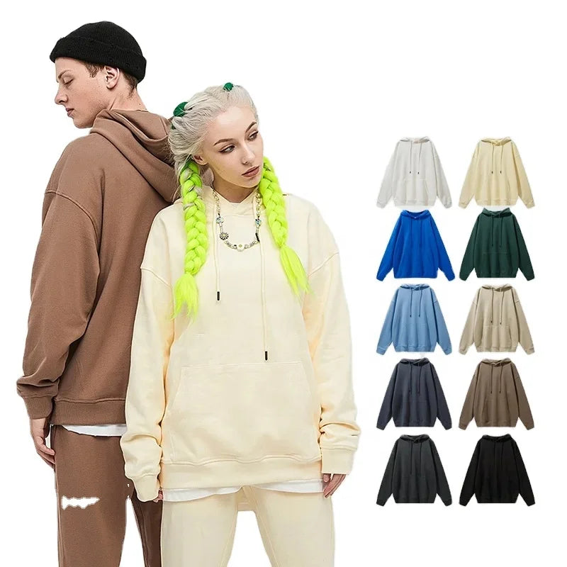 Oem Wholesale Luxury Oversized Hoodie Heavy Pullover Custom Embroidery Logo French Terry Hoodies for Men