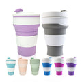 Wholesale 500ml Large Capacity Gobelet Pliable Outdoor Sports Portable Folding Water Cup Colapsable Cup Silicone Foldable Cup