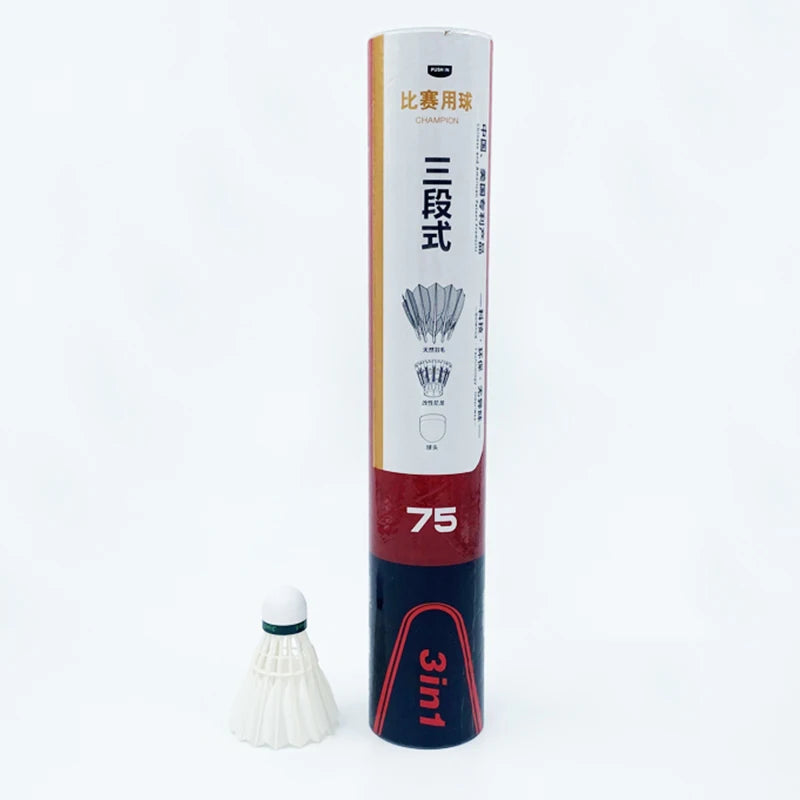 Dmantis Hybrid 3in1 Shuttlecock D75 OEM 1st Class Duck Natural Feather Custom Badminton Shuttlecock