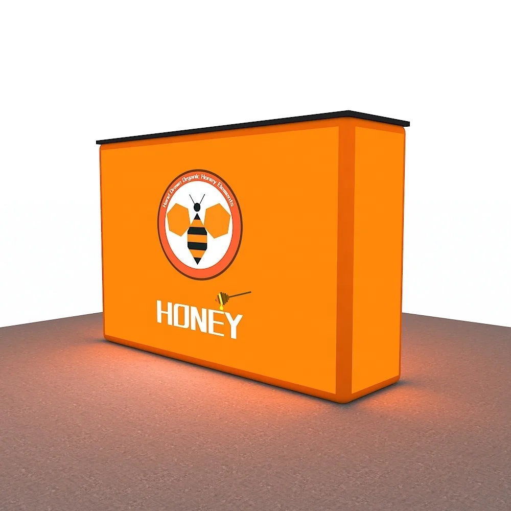 4ft Portable Aluminum Trade Show Advertising Exhibition Durable Event Desk Backlit Reception Display Counter Promotion Table
