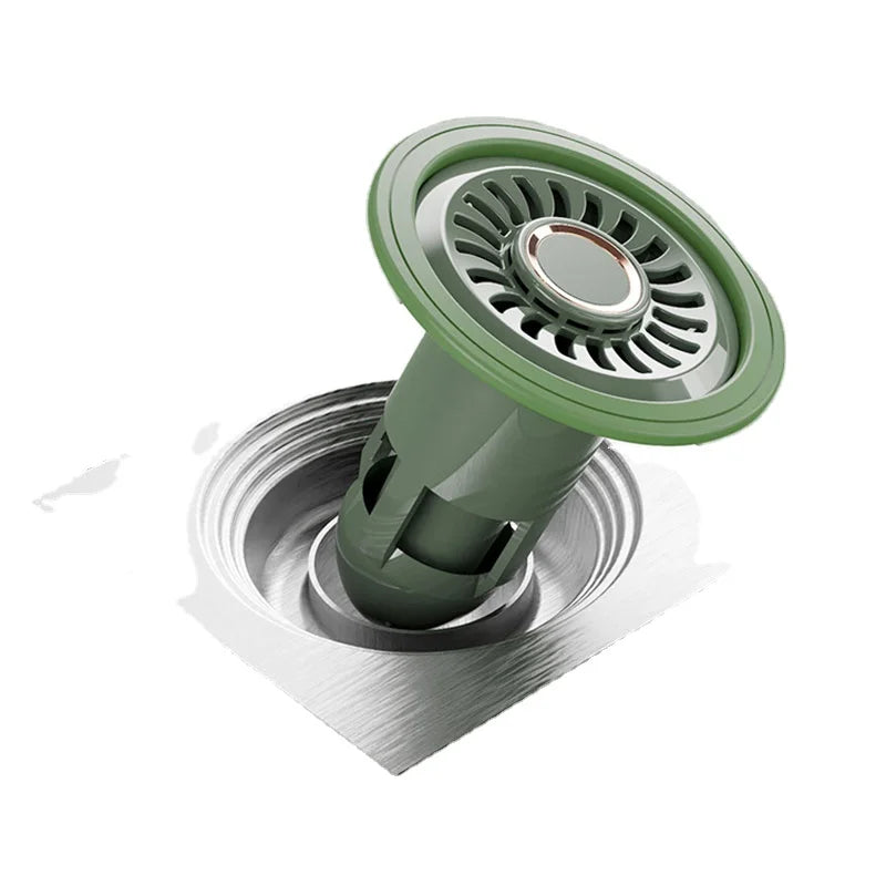 Upgraded Bathroom Household Kitchen Toilet Floor Drain Cover Hair Catcher Anti-odor Sewer Sink Filter Drain
