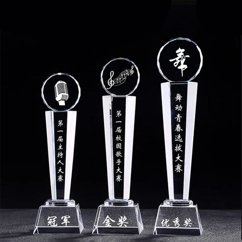 Pujiang Crystal Customized Trophy Cup Encouragment Award for Champion Souvenirs