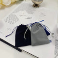 Hot Selling Organic Cotton Velvet Jewelry Pouch Soft Small Calico Flannel Fabric Recyclable Drawstring Dust Bag for Gift