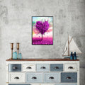 Purple Heart-Shaped Tree 5D Diamond Painting DIY Full Square/Round Beads Rhinestone Embroidery Cross Stitch Kits Arts Home Decor