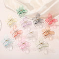 Wholesale Fashion Korean Hair Clips Girls Butterfly Hair Claws Clips Clear Plastic Shape Hair Clips for 2021 Girls Women