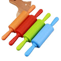 DIY Home Kitchen Baking Dough Tools Plastic  Handle Mini  Silicone Rolling Pins for Kids