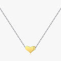 Gold Color Exquisite Heart Pendant Real 925 Sterling Silver Love Necklace Chain for Women Fine Jewelry
