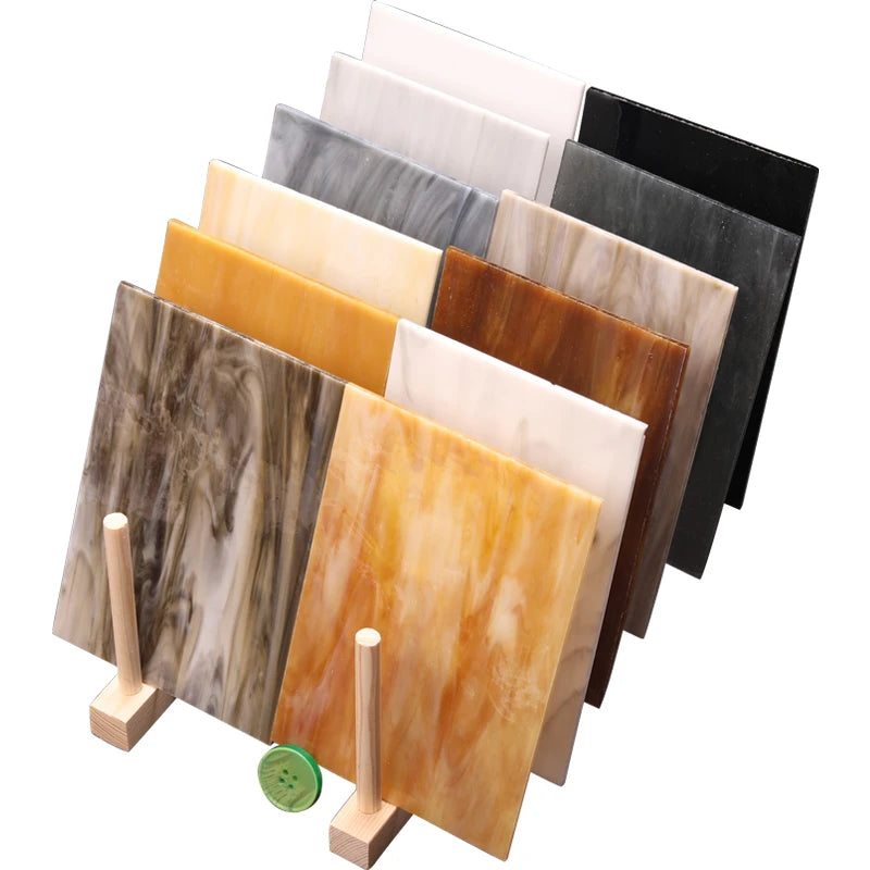 Buenoarte 10x15cm Traditional 3mm Thick Opal Stained-Glass Square Sheet Water Resistant Variety Color for Mosaic DIY Art