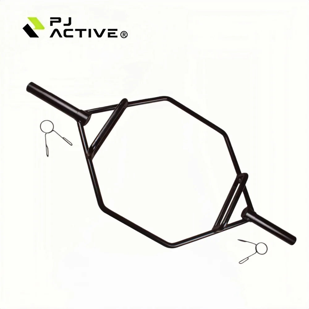 PINJIAN Power Training Home Gym Chrome Hex Barbells Bar Weightlifting Fitness Weight Lifting Hex Bar