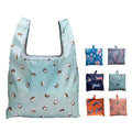 Custom Washable Thick Oxford Eco-Friendly Folding Shopping Bag Reusable Portable Shoulder Handbag for Travel Grocery Pocket Tote