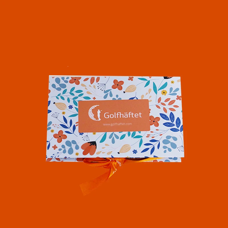 Custom Book Shape Rigid Boxes Business Promotion & Exhibition VIP Credit Card Gift Box with Ribbon Recyclable