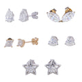 Starsgem 3.0ct Women's Earrings Jewelry 14K Solid Gold 1.5ct Per Stone Fancy Shape DEF VVS Moissanite Gemstone Stud Earrings