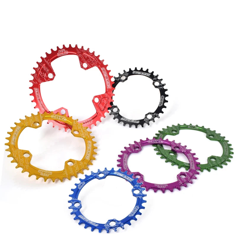 104 BCD 32/34 T Round Shape Narrow Wide Bicycle Crank for MTB Road Bike Crankset Single Speed Bicycle Crank Parts  Chain Wheel