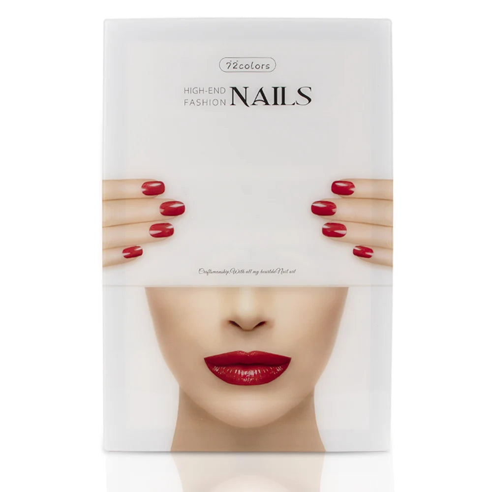 72 Colors Nail Gel Acrylic Display Book With Removable Magnetic Slot for Salon